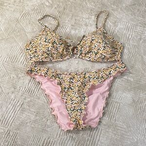 Shade & Shore Floral Pink Bikini Set